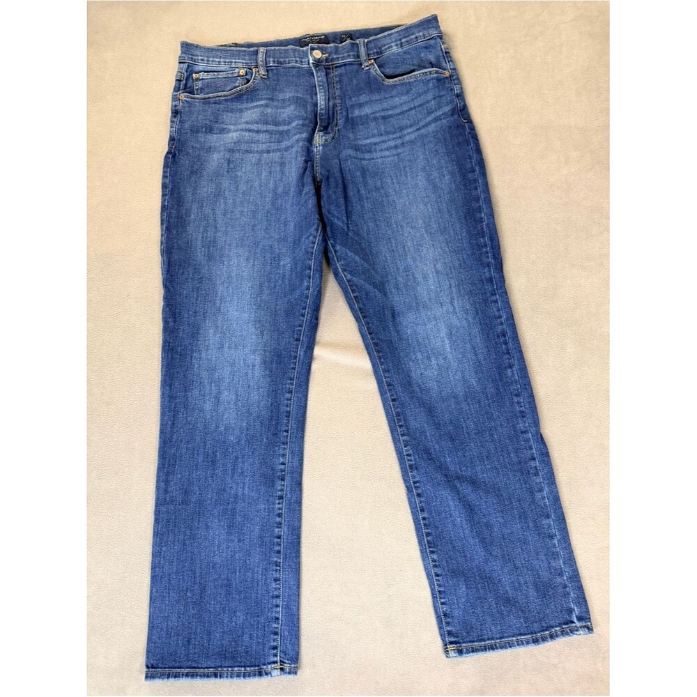 Lucky Brand 1410-Athletic Cut Straight Leg Men's Blue Denim Jeans- 38x32
